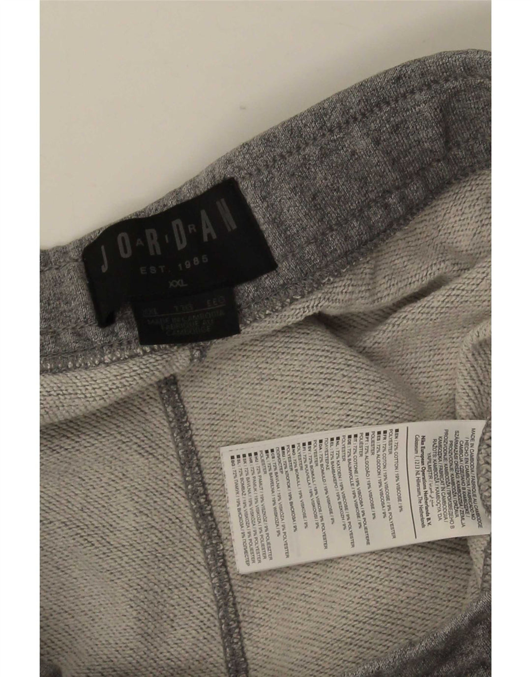 Calça de treino masculina Jordan Joggers 2XL algodão cinza