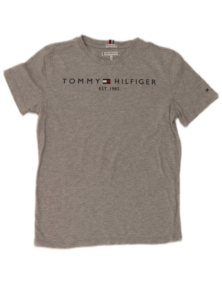 Camiseta Tommy Hilfiger Boys Regular Graphic 11-12 anos Cinza