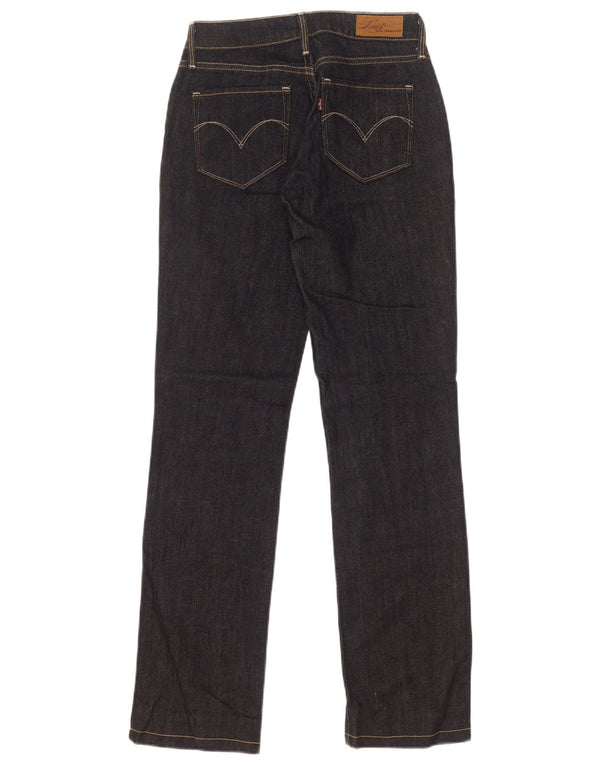 Jeans femininos Levi's Bold Curve Straight W25 L32 algodão preto