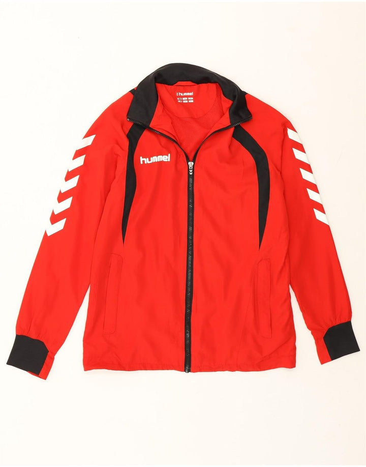 Hummel Mens Graphic Tracksuit Top Jacket XS Vermelho Colourblock Poliéster