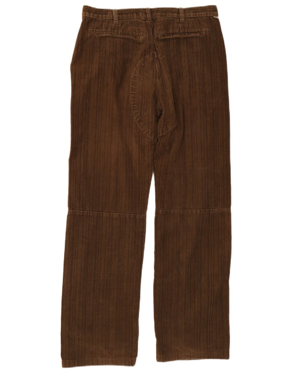 Calça masculina reta de veludo Calvin Klein W33 L33 algodão marrom