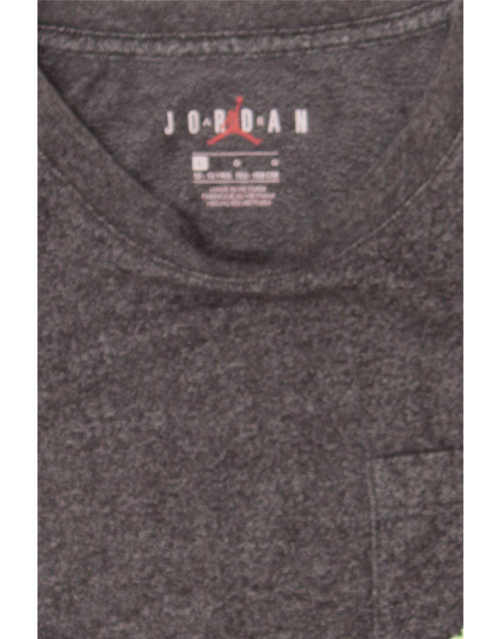 Camiseta Jordan Boys Top 12-13 Anos Grande Cinza Salpicado
