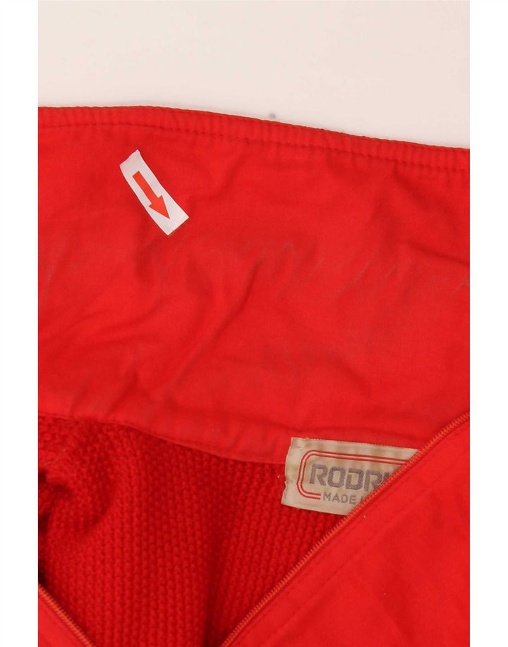 Suéter masculino Rodrigo Anorak com zíper e gola IT 50 médio vermelho lã nova