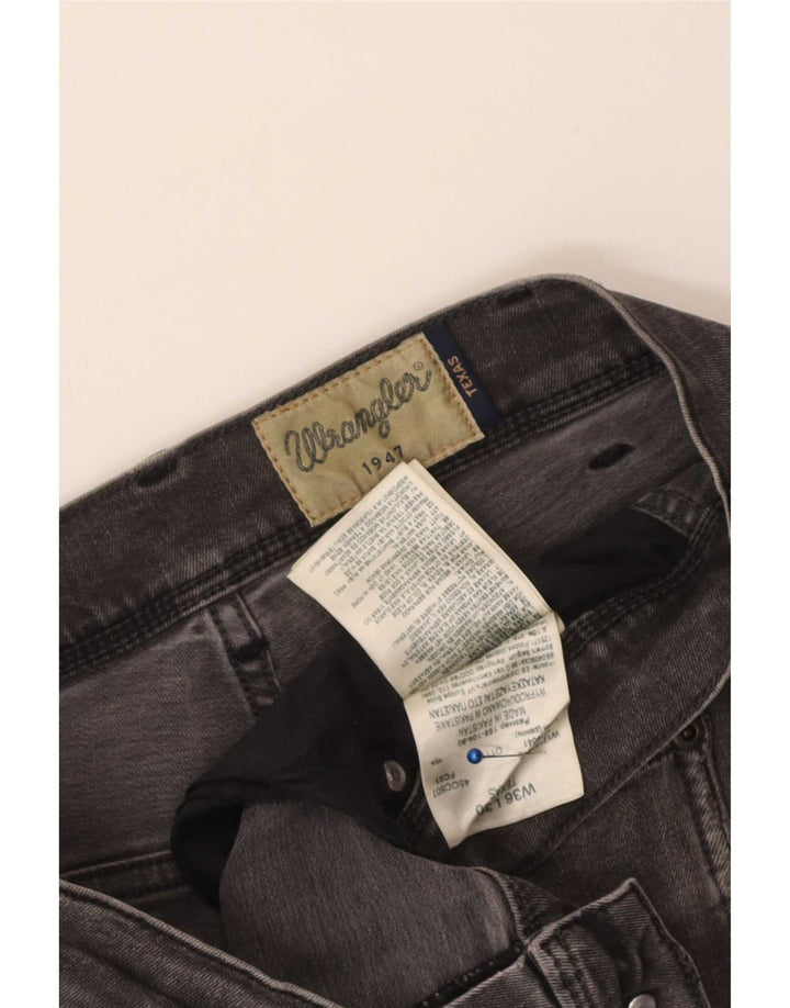 Wrangler Masculino Texas Straight Jeans W36 L30 Algodão Cinza