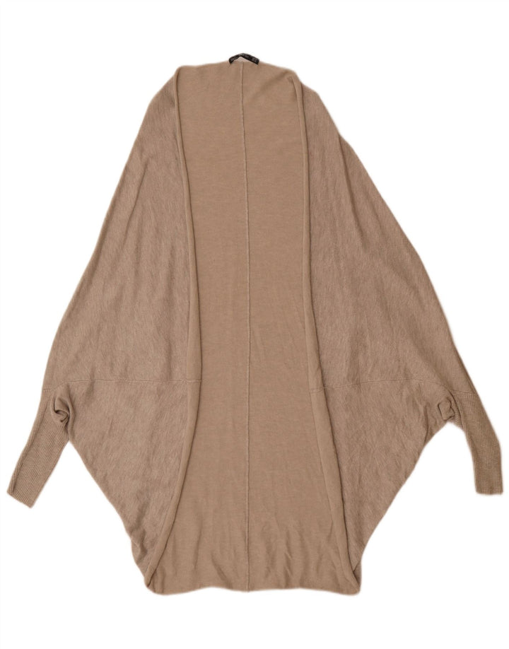 Zara Suéter Poncho Cardigan Feminino Reino Unido 14 Médio Bege
