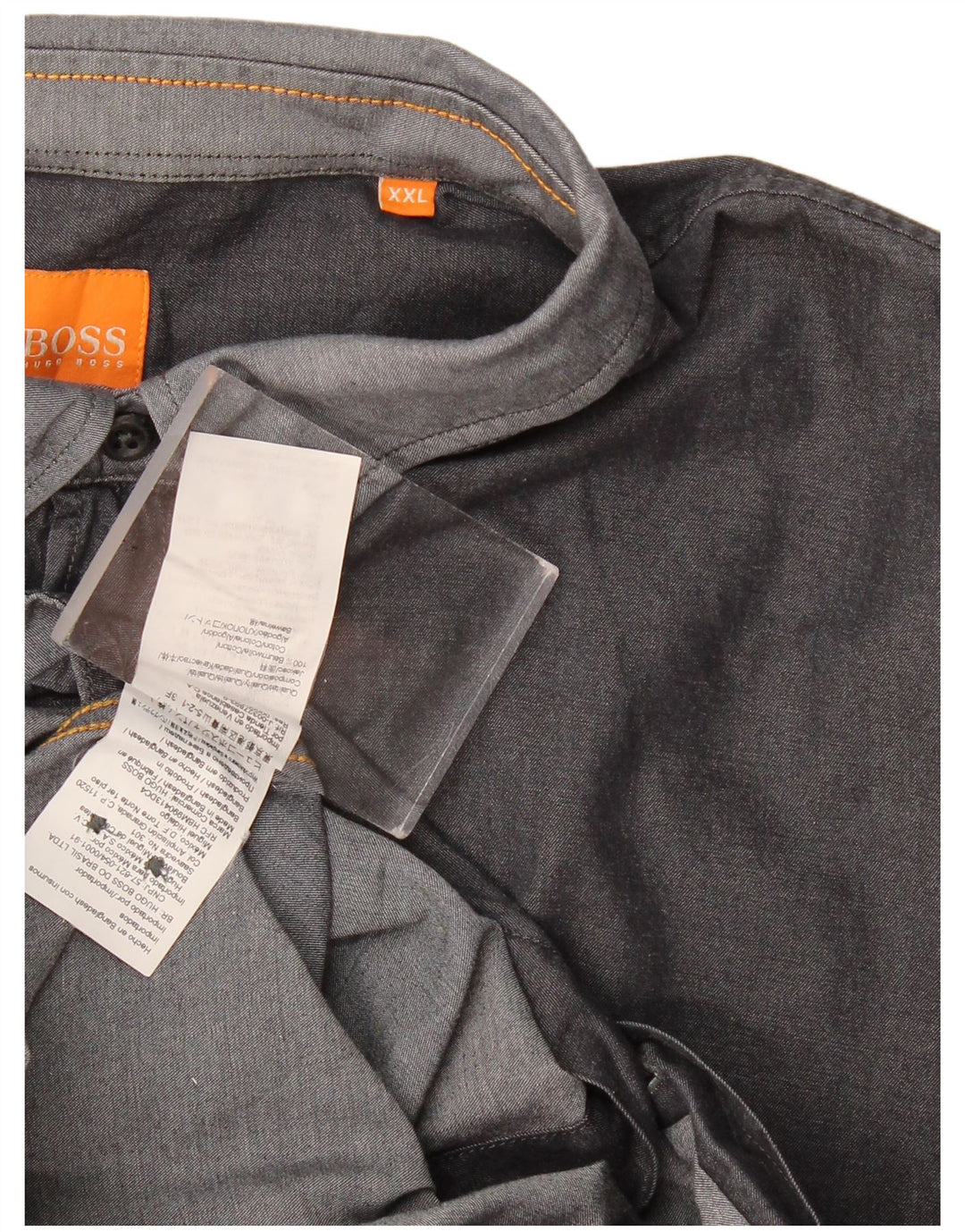 Camisa masculina Hugo Boss 2XL algodão cinza