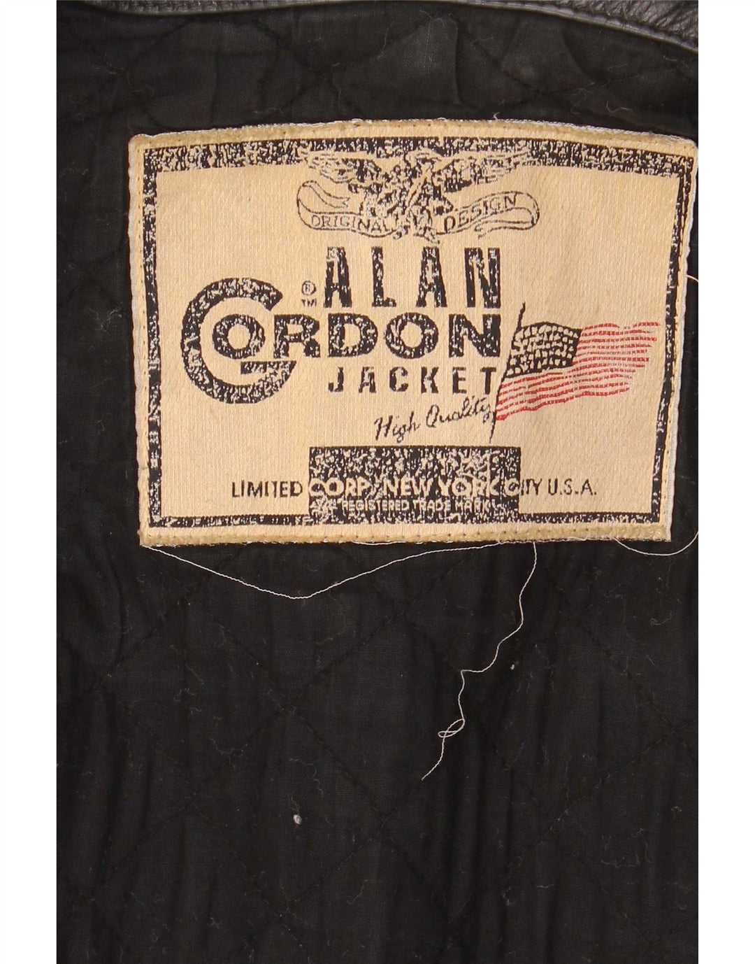 Jaqueta bomber de couro masculina Alan Gordon Reino Unido 38 médio preto
