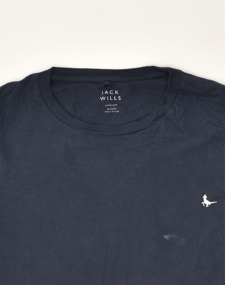 JACK WILLS Mens T-Shirt Top Medium Navy Blue Cotton | Vintage Jack Wills | Thrift | Second-Hand Jack Wills | Used Clothing | Messina Hembry 