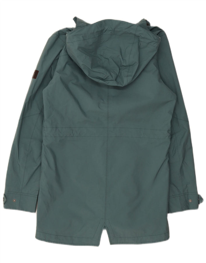 Capa de chuva feminina com capuz JACK WOLFSKIN Reino Unido 8/10 pequena poliamida verde