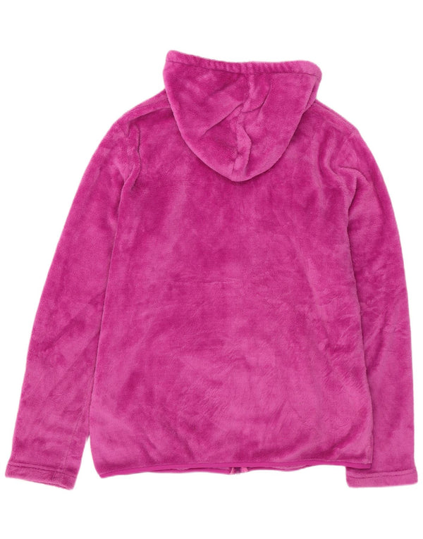 Jaqueta de lã com capuz feminina Brugi UK 18 XL poliéster rosa