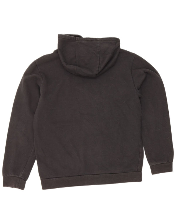 Adidas Womens Hoodie Jumper UK 10 Pequeno Algodão Preto
