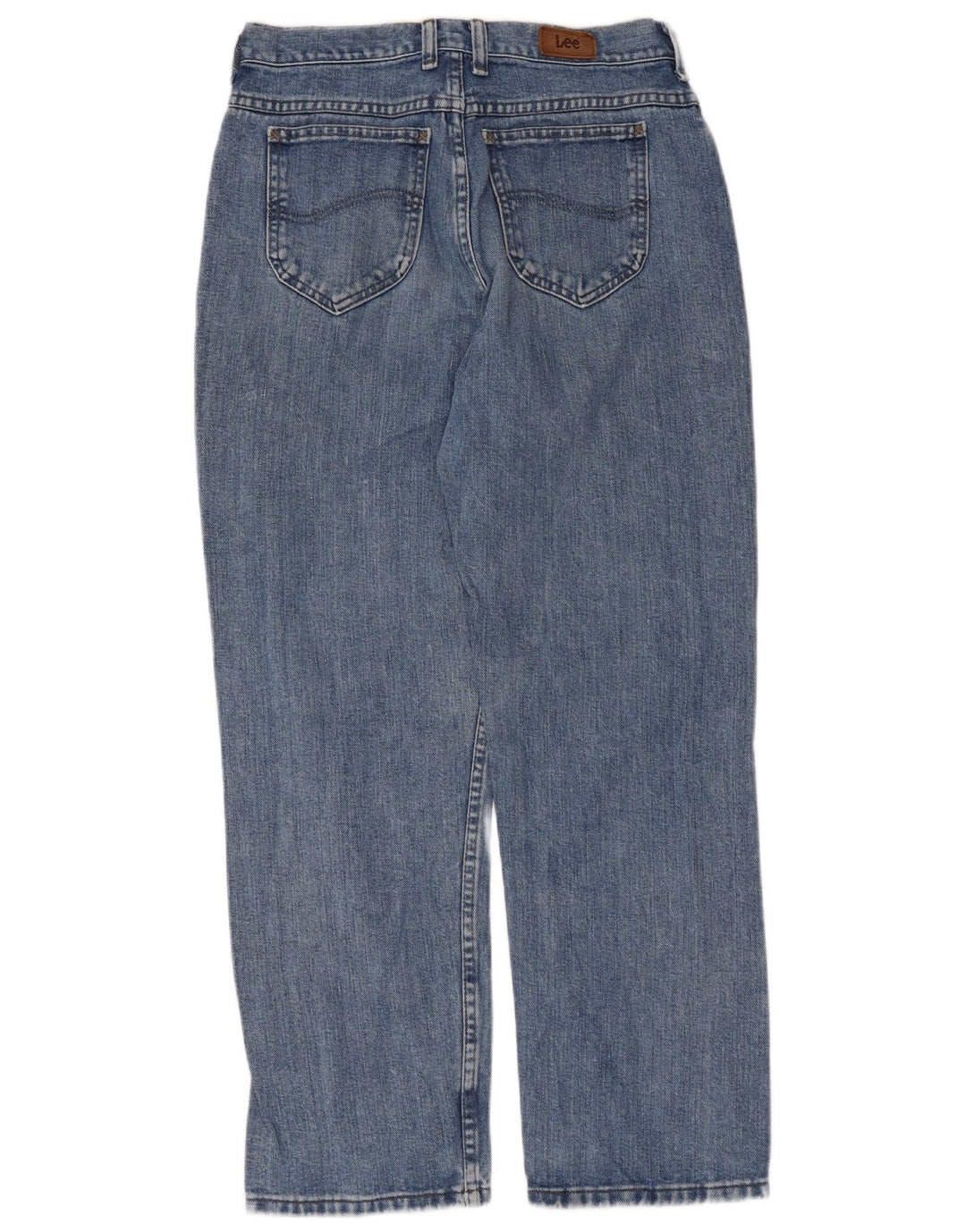 Lee Womens Petite Straight Jeans US 6 Médio W28 L28 Algodão Azul