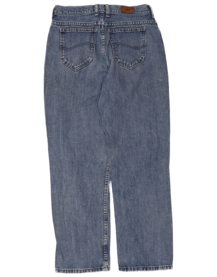 Lee Womens Petite Straight Jeans US 6 Médio W28 L28 Algodão Azul