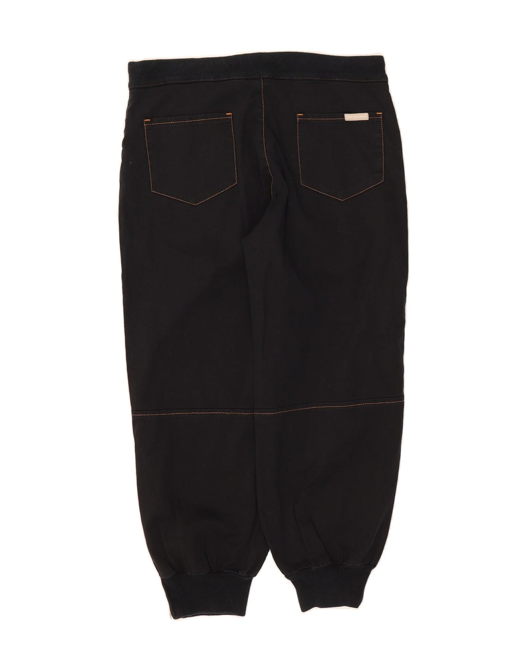 CALVIN KLEIN Womens Joggers Capri Trousers W32 L24 Black Cotton Vintage Calvin Klein and Second-Hand Calvin Klein from Messina Hembry 