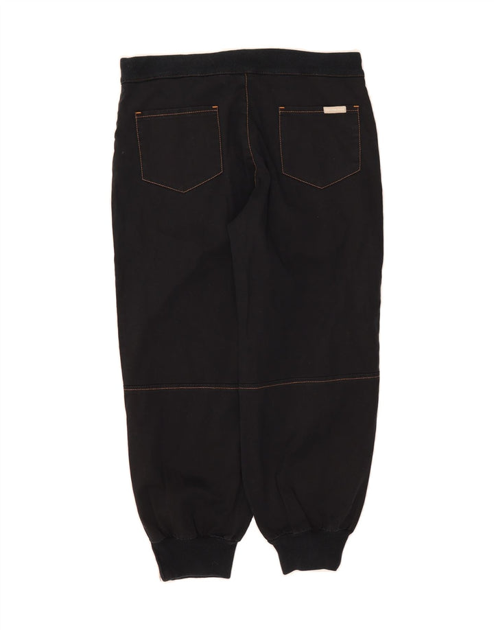 CALVIN KLEIN Womens Joggers Capri Trousers W32 L24 Black Cotton Vintage Calvin Klein and Second-Hand Calvin Klein from Messina Hembry 