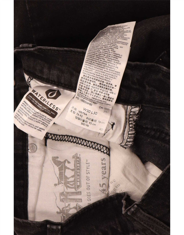 Levi's Masculino 511 Slim Jeans W30 L30 Algodão Preto