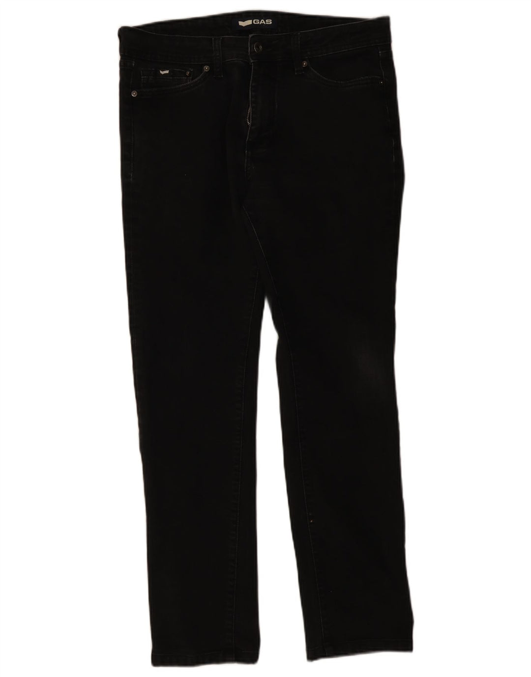 Calça jeans reta masculina Gas W34 L29 algodão preto