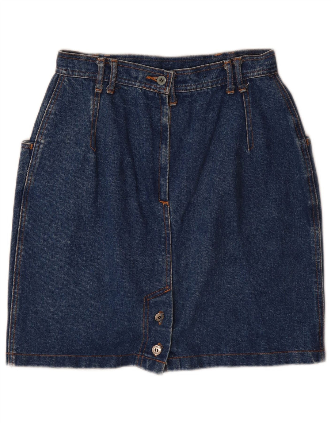 Saia jeans feminina French Connection W26 pequena azul