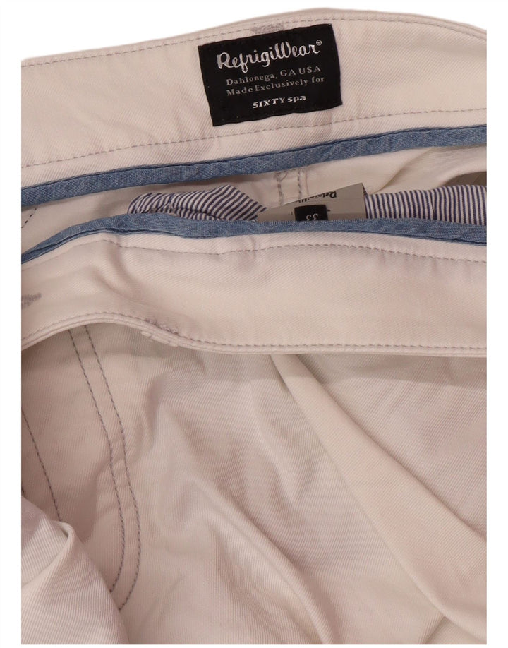 Calça feminina casual reta REFRIGIWEAR W33 L27 algodão branco