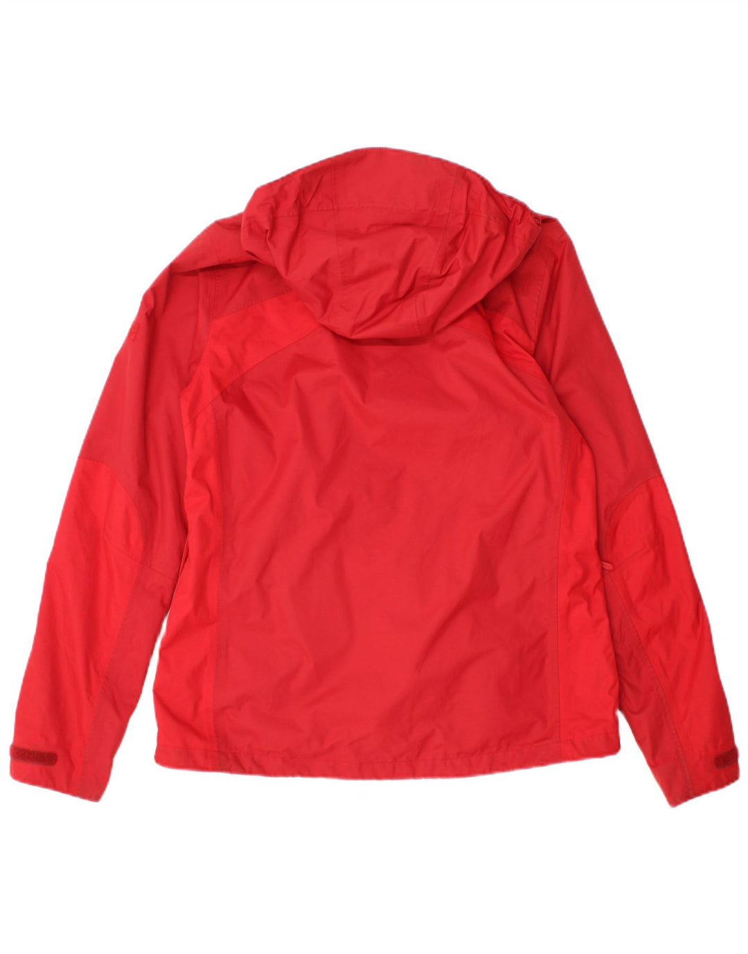 Jaqueta de chuva feminina com capuz JACK WOLFSKIN Reino Unido 8/10 pequena poliamida vermelha