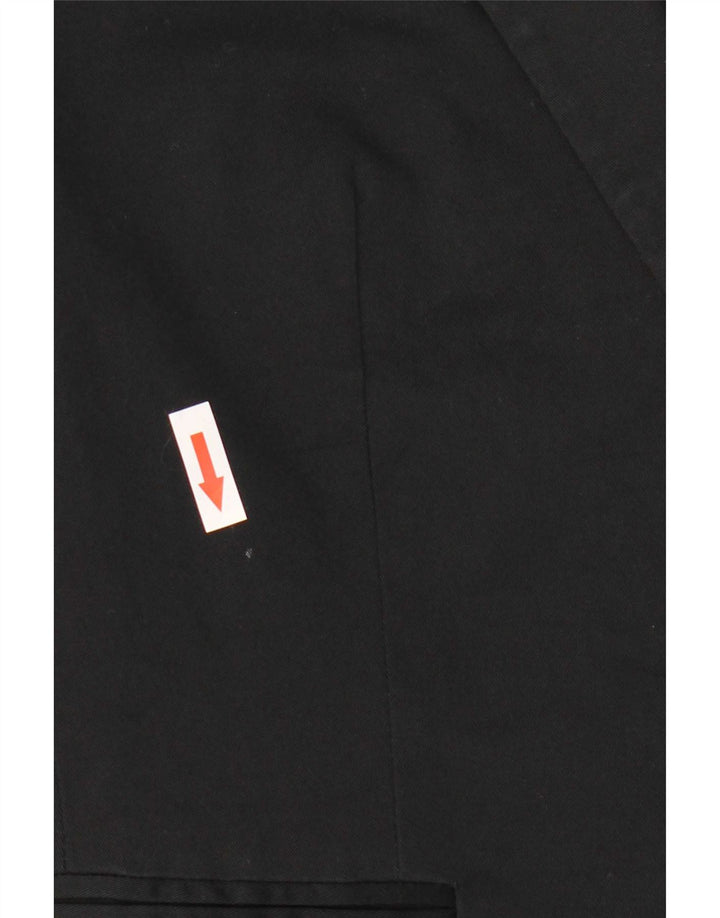 Jaqueta blazer feminina Zara com 1 botão Reino Unido 12 algodão preto médio