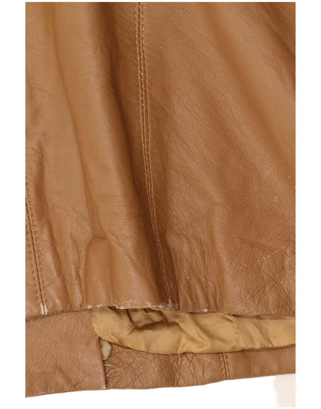 Jaqueta de couro feminina vintage IT 48 XL couro bege