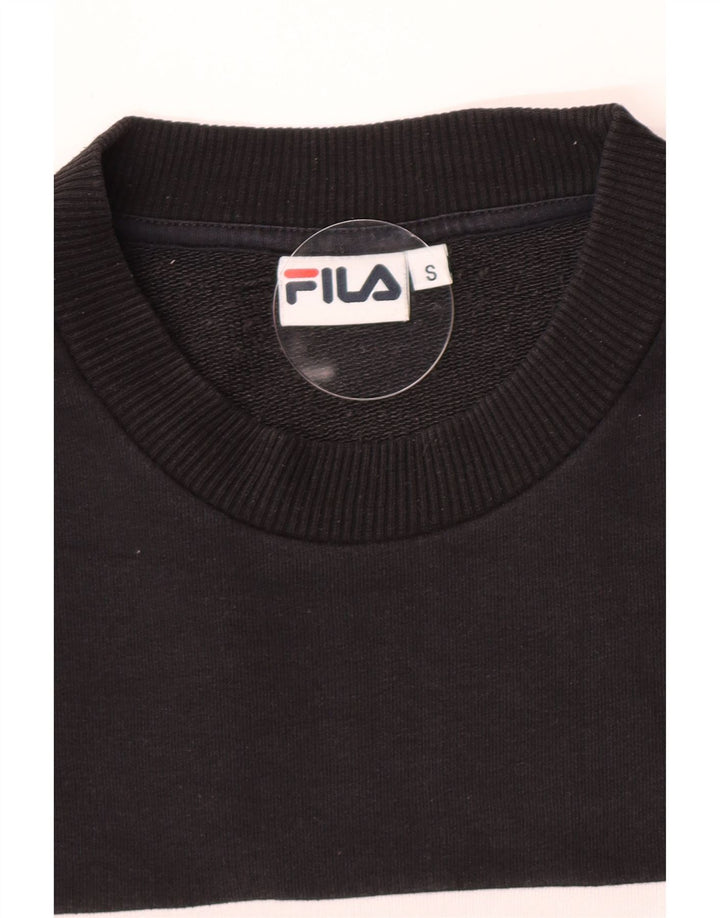Fila Mens Graphic Moletom Jumper Pequeno Colorblock Multicolorido