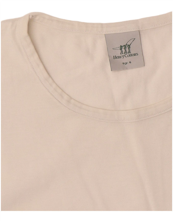 Camiseta masculina HENRY COTTONS top médio off white algodão