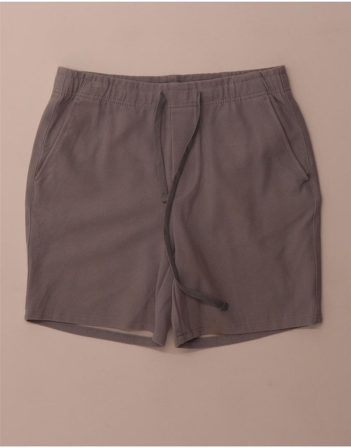 ZARA Mens Chino Shorts Médio W32 Cinza Algodão