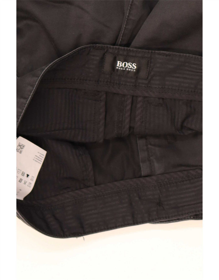 Hugo Boss Mens Chino Shorts W28 Pequeno Algodão Preto