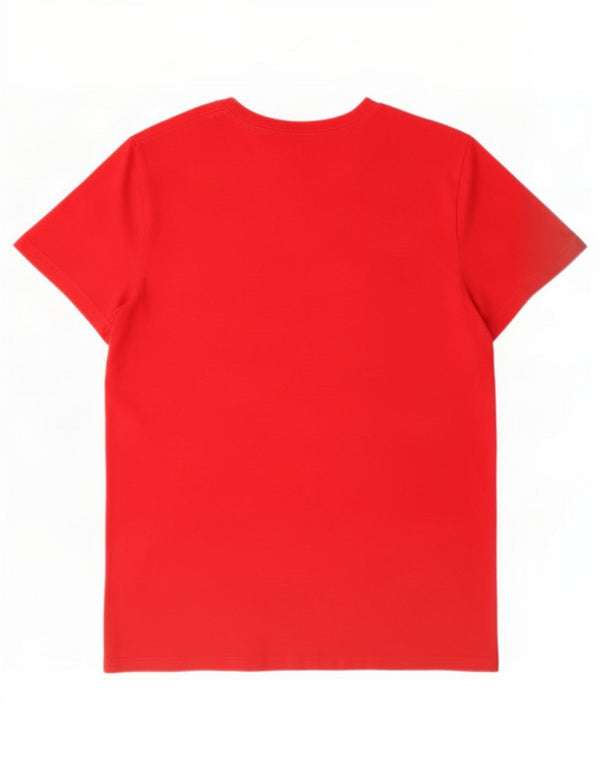 Hollister Camiseta masculina gráfica Top médio algodão vermelho