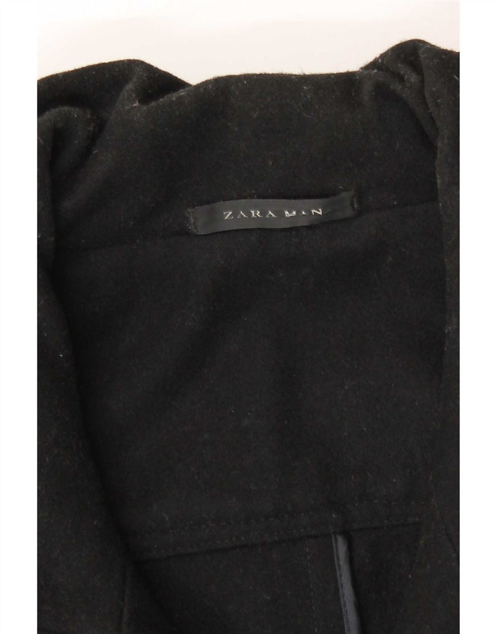 Sobretudo masculino Zara UK 36 pequeno lã preta