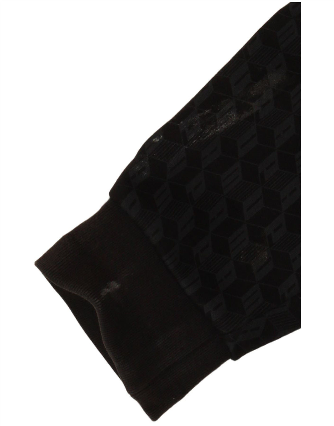 Jaqueta masculina Puma Graphic Tracksuit Top grande algodão geométrico preto