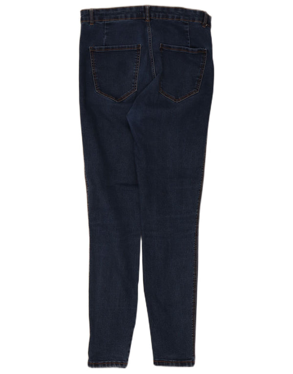 Zara Calça jeans skinny feminina Trafaluc cintura alta UE 42 grande W32 L28 azul