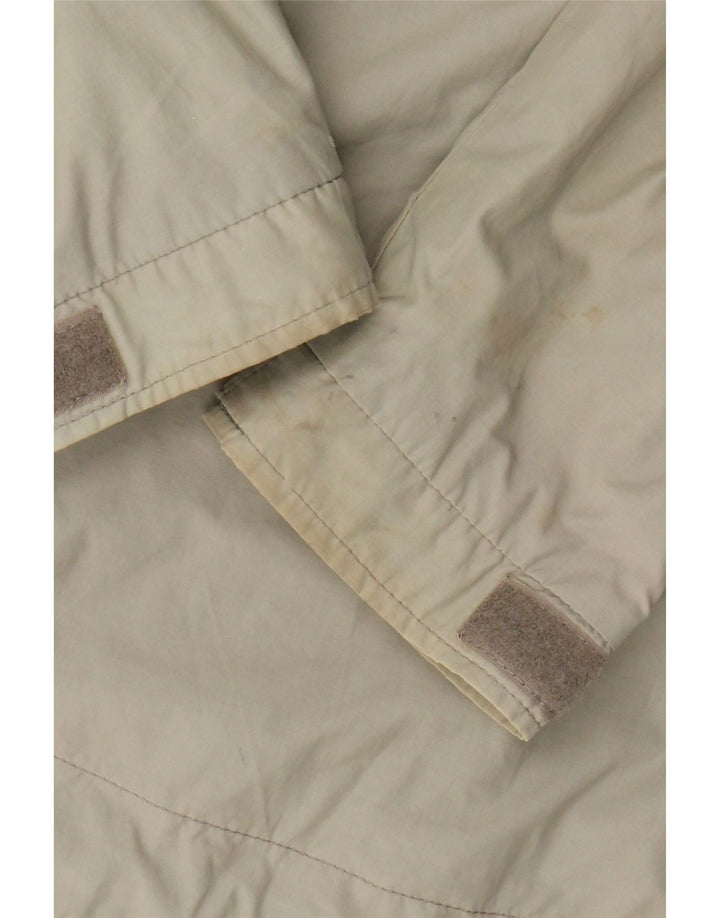 Jaqueta de chuva masculina Lyle & Scott com capuz UK 36 nylon bege pequeno