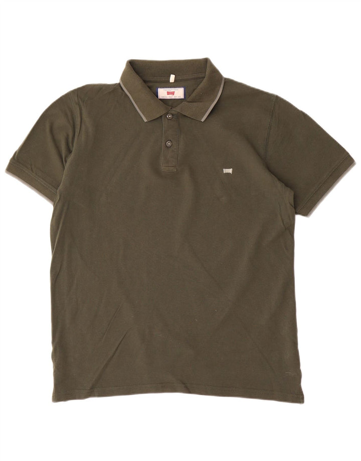 Camisa polo masculina Carrera grande algodão cáqui