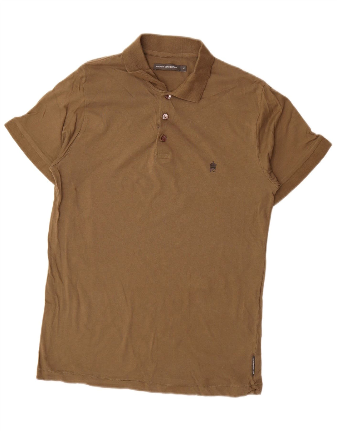 Camisa polo masculina French Connection algodão cáqui médio
