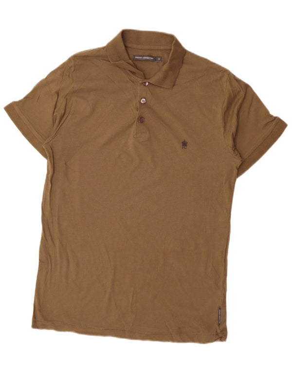 Camisa polo masculina French Connection algodão cáqui médio