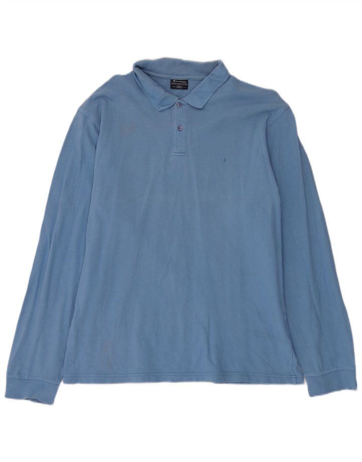 Camisa polo masculina de manga comprida Champion 2XL azul