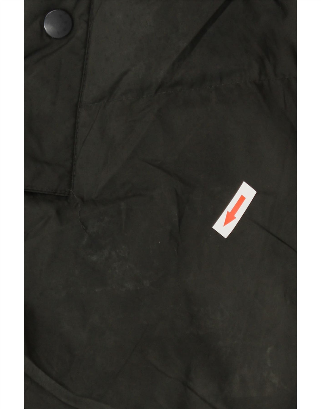 Casaco acolchoado com capuz grande Zara feminino Reino Unido 10 pequeno preto nylon