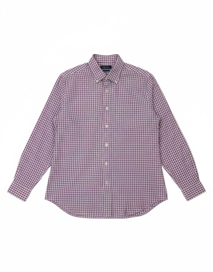 Camisa masculina casual MASSIMO DUTTI XL xadrez roxo