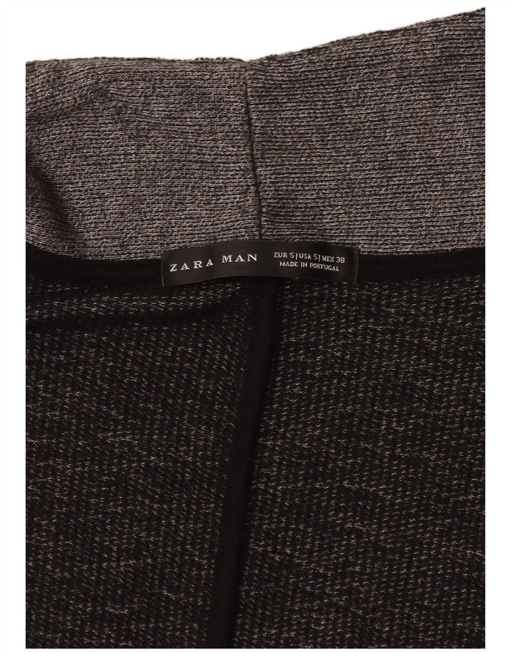 Suéter cardigã masculino Zara pequeno cinza