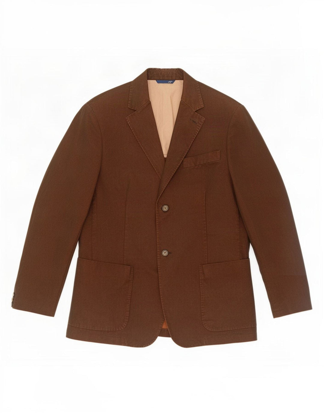 Jaqueta blazer masculina Trussardi com 2 botões IT 50 grande algodão marrom