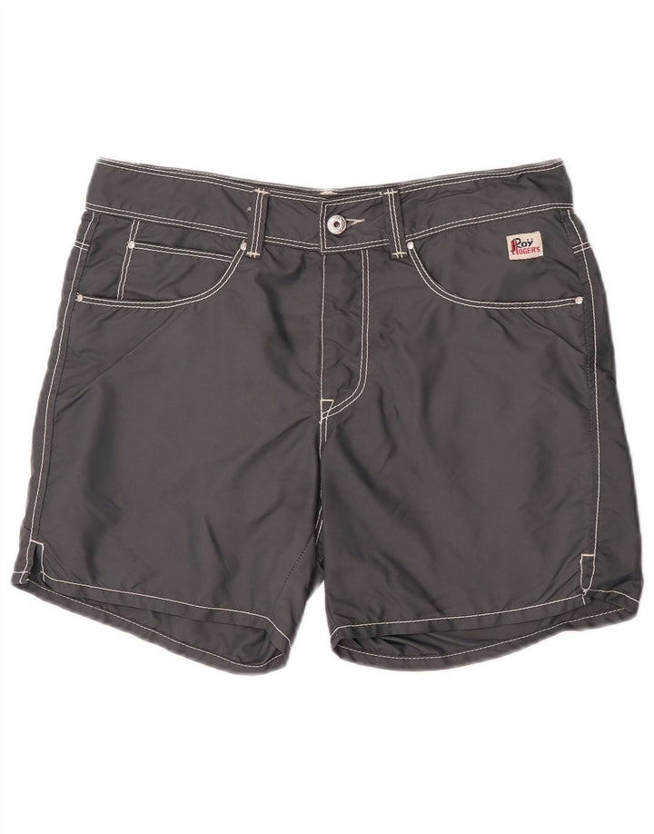 Shorts de natação masculino Roy Rogers poliamida cinza médio