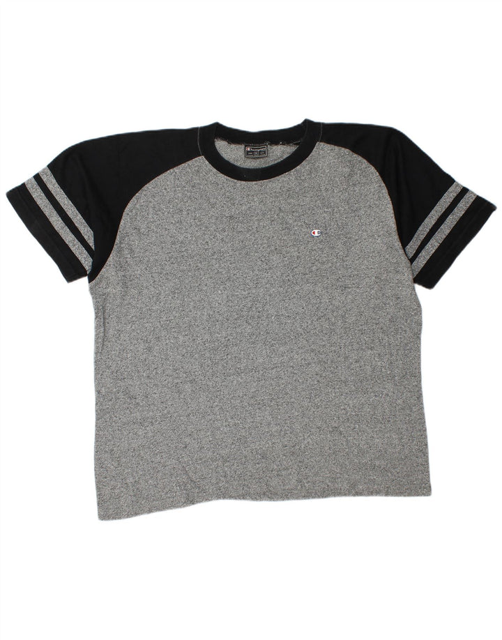 Camiseta masculina Champion XL cinza colorblock