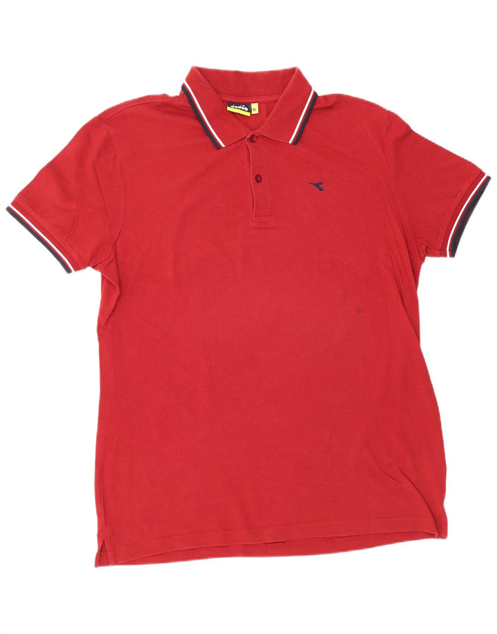 Camisa polo masculina DIADORA XL algodão vermelho