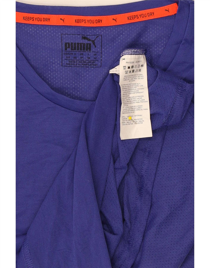 Puma Camiseta Feminina Top UK 10 Pequena Roxa Poliéster