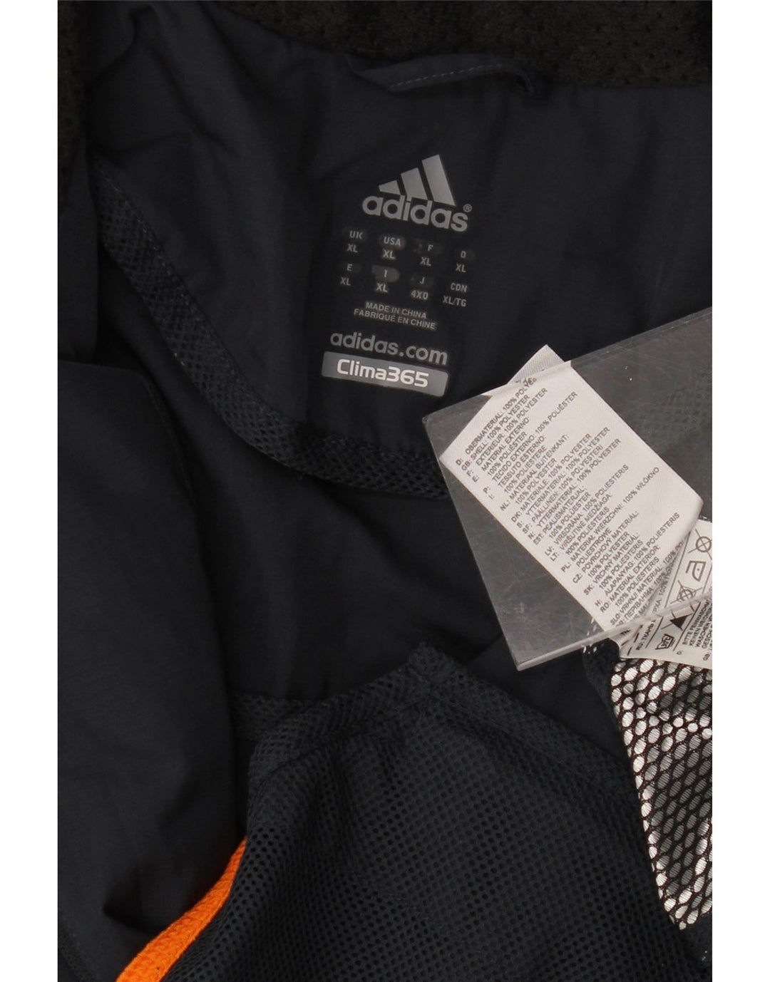 ADIDAS Mens Clima 365 Rain Jacket UK 42 XL Azul Marinho Poliéster