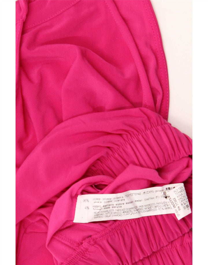 Zara Womens Crop Halter Top UK 8 Pequeno Poliéster Rosa