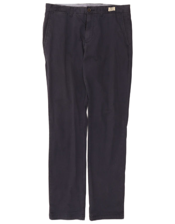 Tommy Hilfiger Mens Slim Chino Calças W32 L32 Azul Marinho Algodão